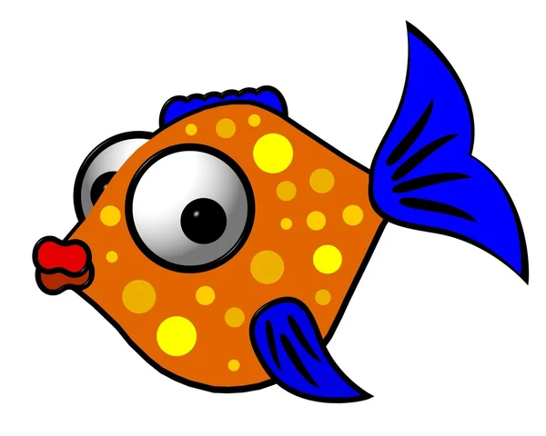 Ilustrace barevné ryby — Stock fotografie