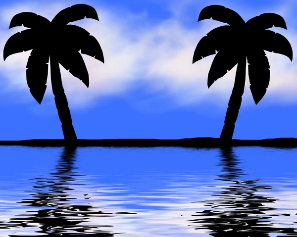 Palmtree bakgrund abstrakt — Stockfoto