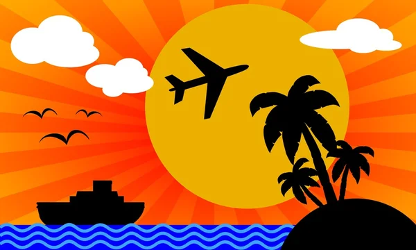 Vacation themed background — Stock Photo, Image