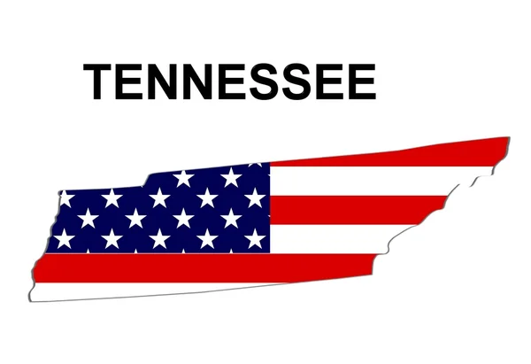 США штату Теннессі карта — стокове фото