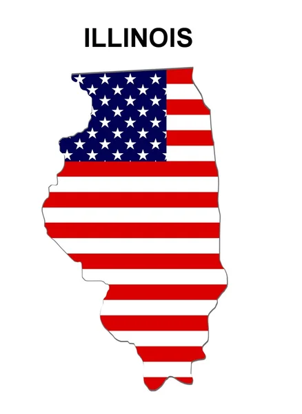 stock image USA State Map Illinois