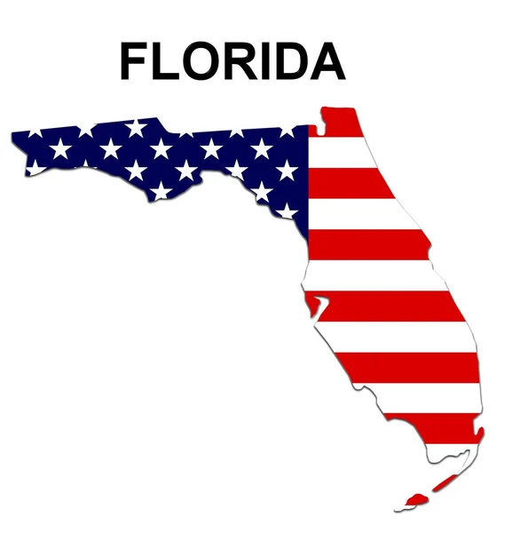 États-Unis State Map Floride — Photo