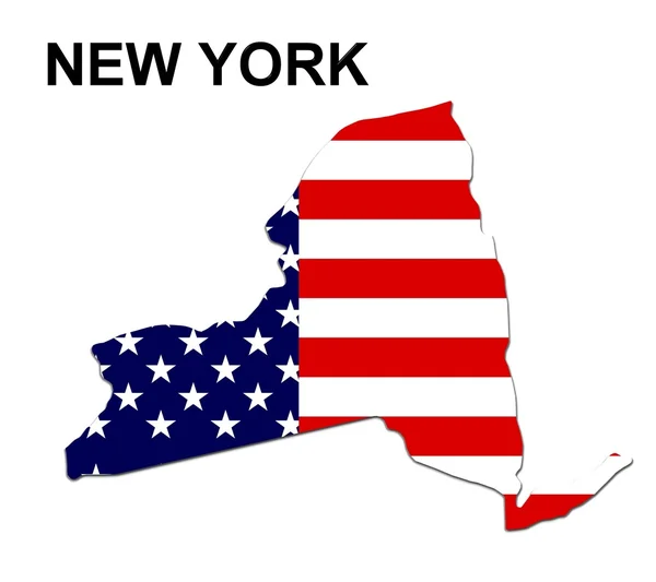 États-Unis Carte de l'État New York — Photo