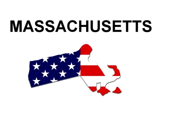 Mapa USA stanu massachusetts — Zdjęcie stockowe