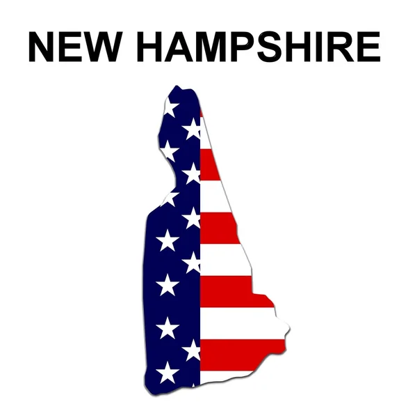 Mapa do Estado dos EUA New Hampshire — Fotografia de Stock
