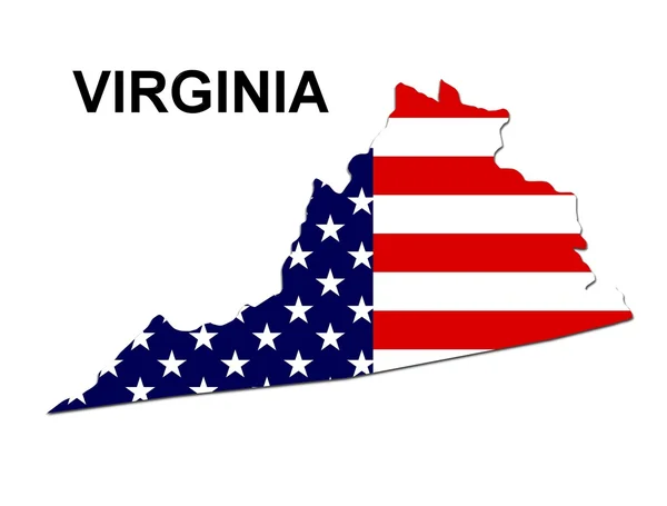 Карта штата Вирджиния — стоковое фото
