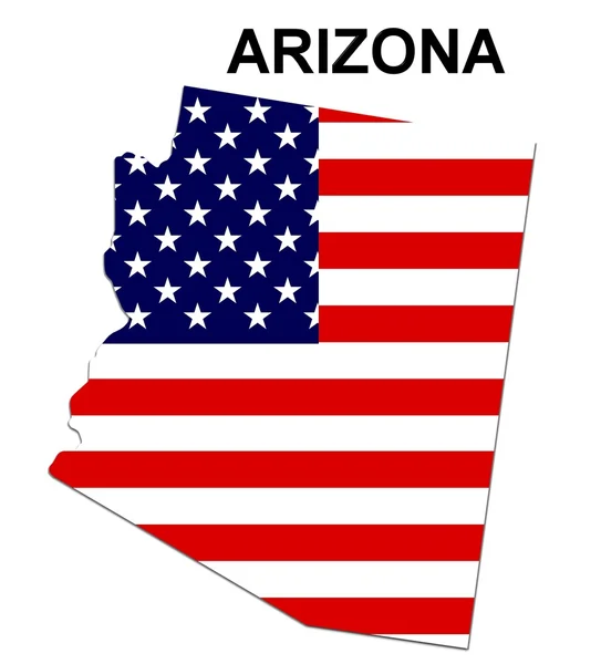 Mapa USA státu arizona — Stock fotografie
