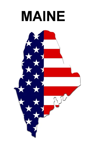 Mapa stanu USA maine — Zdjęcie stockowe