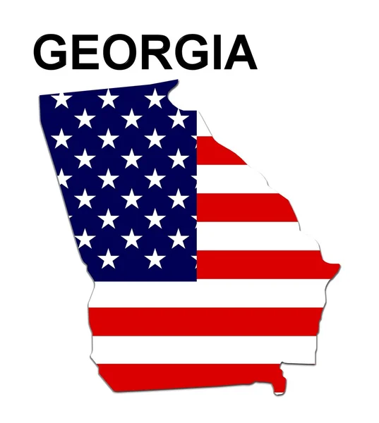 Stan USA mapa Gruzji — Zdjęcie stockowe