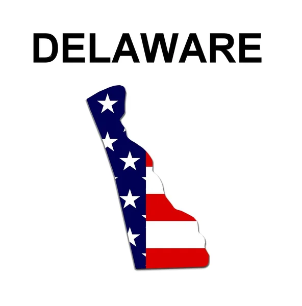 États-Unis Carte Delaware — Photo