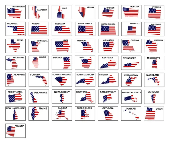 Alle 50 staaten von amerika — Stockfoto