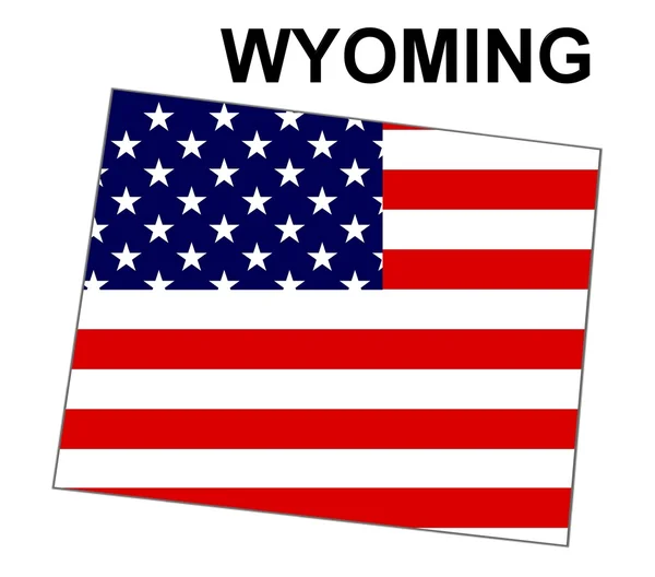 Mapa del estado de Estados Unidos Wyoming — Foto de Stock