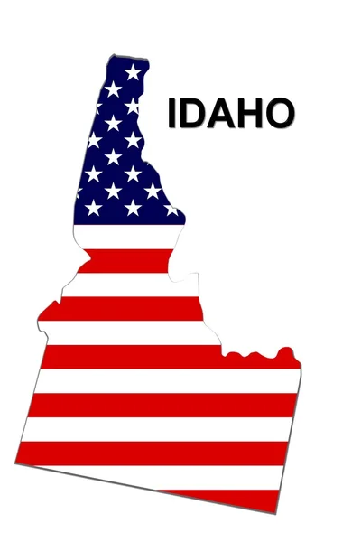 États-Unis Carte de l'État Idaho — Photo