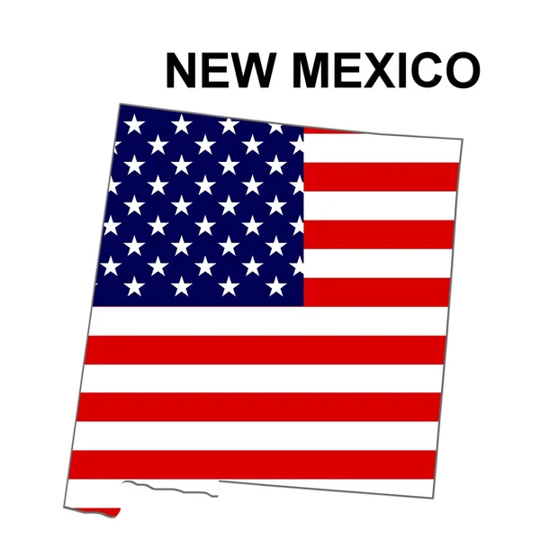 USA staten kartlägga nya mexico — Stockfoto
