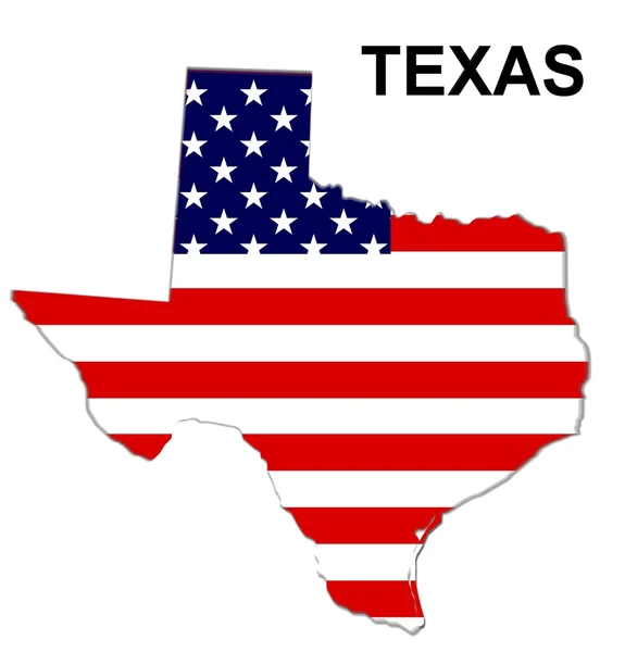USA State Map Texas — Stock Photo, Image