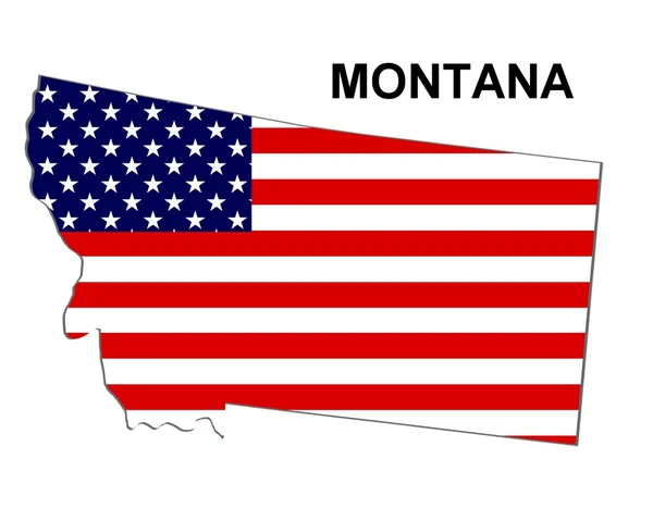 США штату Монтана карта — стокове фото
