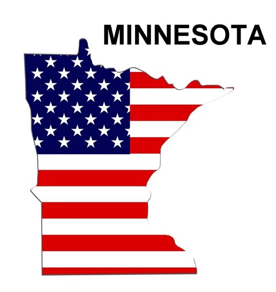 Mappa degli Stati Uniti Minnesota — Foto Stock