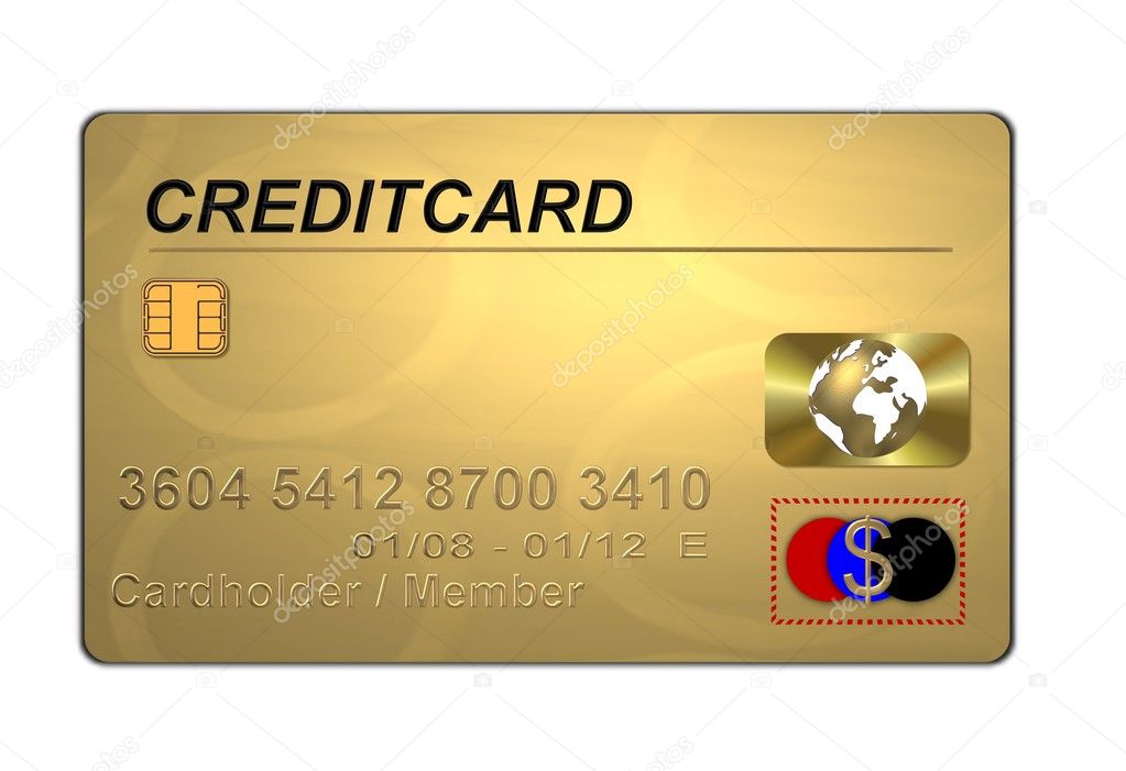 Isolated blank credit card