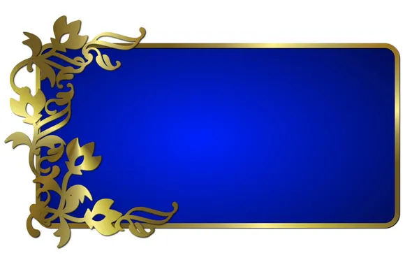 Moldura azul elegante — Fotografia de Stock