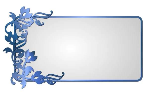 Stylový modrý rám — Stock fotografie