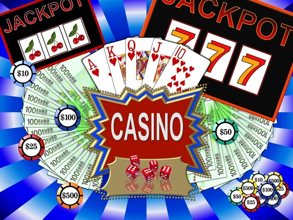 Arrière-plan avec symboles de casino — Photo