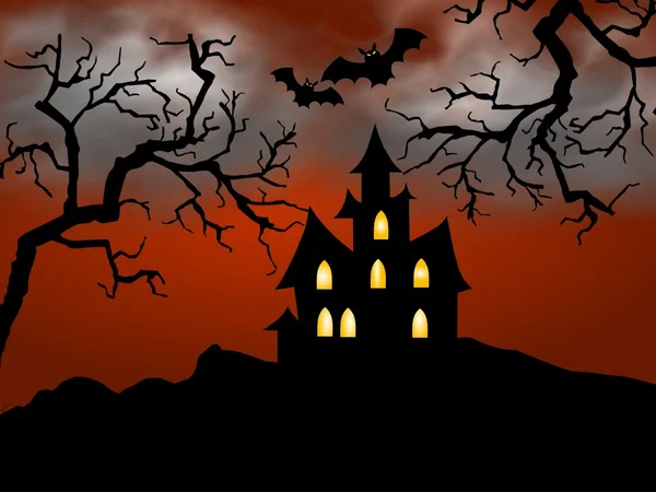 Casa spaventosa di Halloween — Foto Stock
