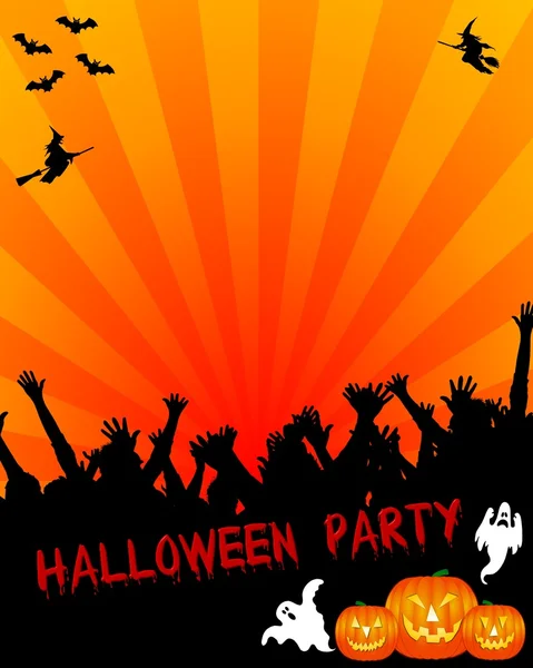Хеллоуїн плакат партії — стокове фото