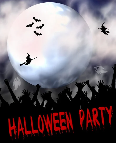 Halloween Party Placard — Stock Photo, Image