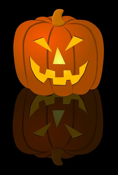 Dynia halloween na czarnym tle — Zdjęcie stockowe