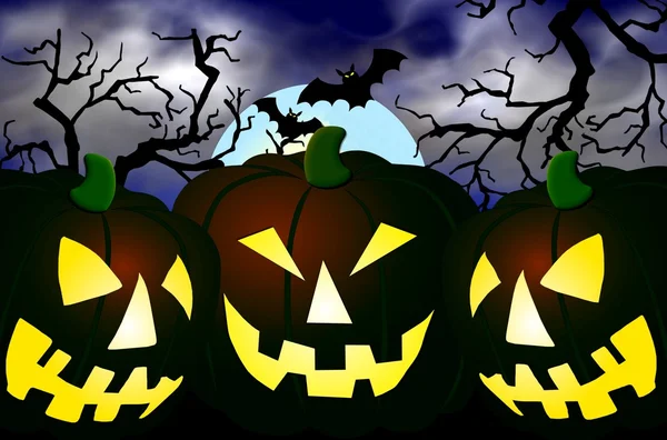 Halloween pumpkins background — Stock Photo, Image