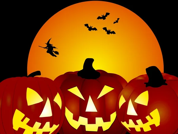Halloween pumpkins background — Stock Photo, Image
