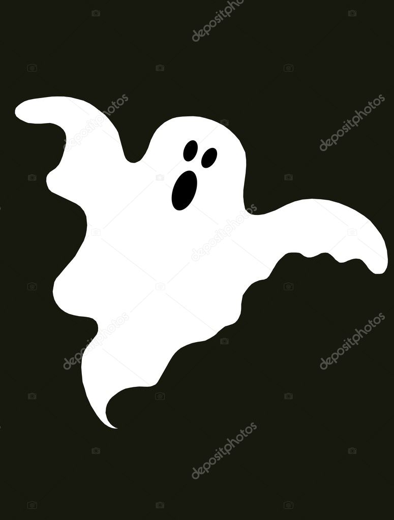 Isolated Halloween ghost