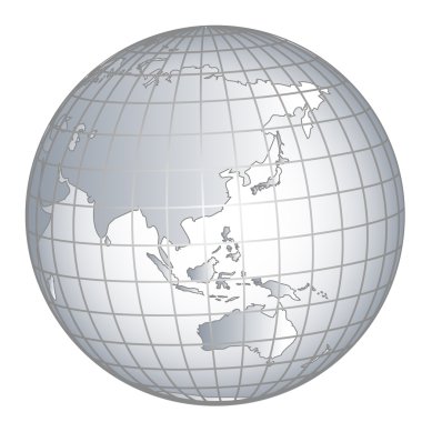 Globe Asia Australia clipart