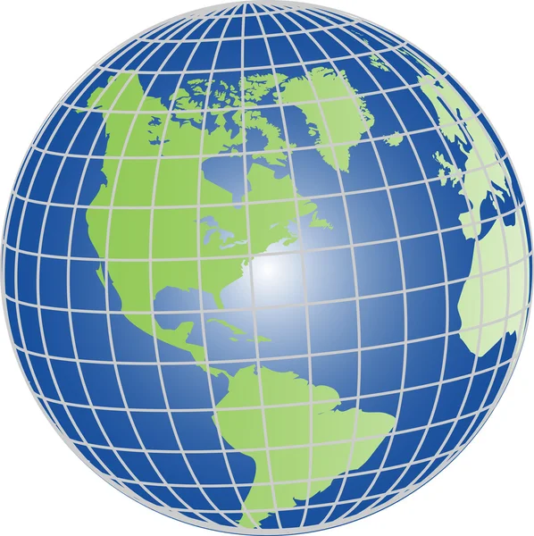 Globe Noord en Zuid-Amerika — Stockvector