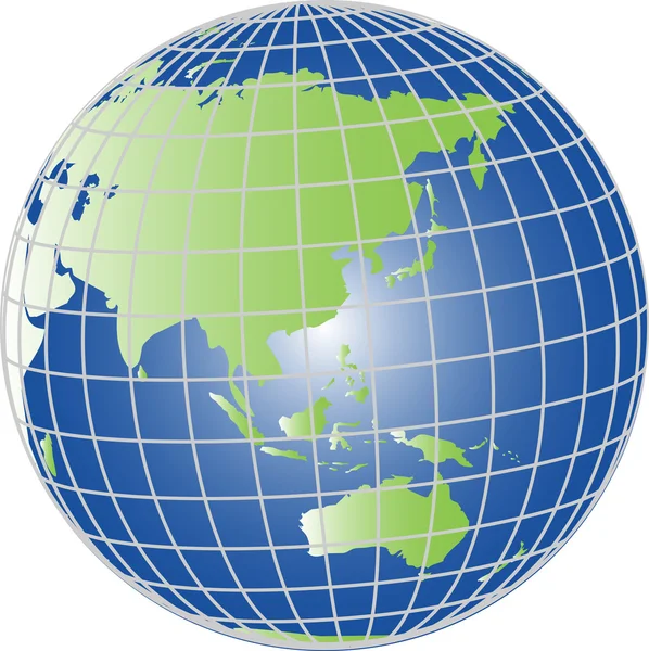 Globe Asien och Australien — Stock vektor