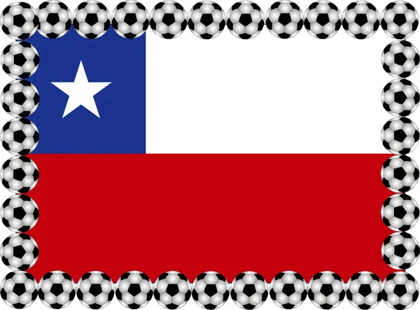 足球智利 — 图库矢量图片