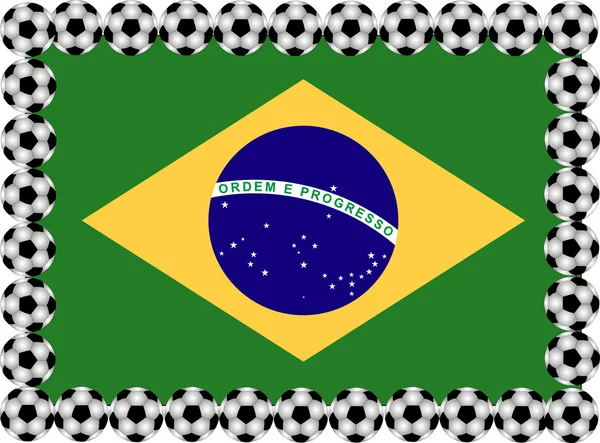 Fútbol Brasil — Archivo Imágenes Vectoriales