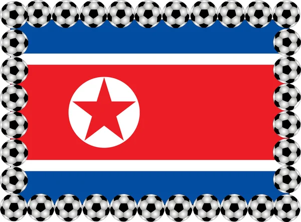 Futebol Norte Coreia — Vetor de Stock