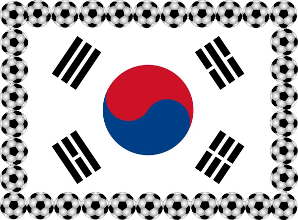 Futebol Sul Coreia — Vetor de Stock