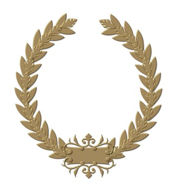 Golden Laurel Wreath clipart