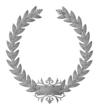 Silver Laurel Wreath clipart