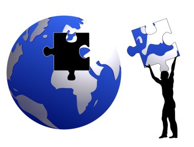 World puzzle clipart