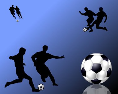 Blue soccer background clipart