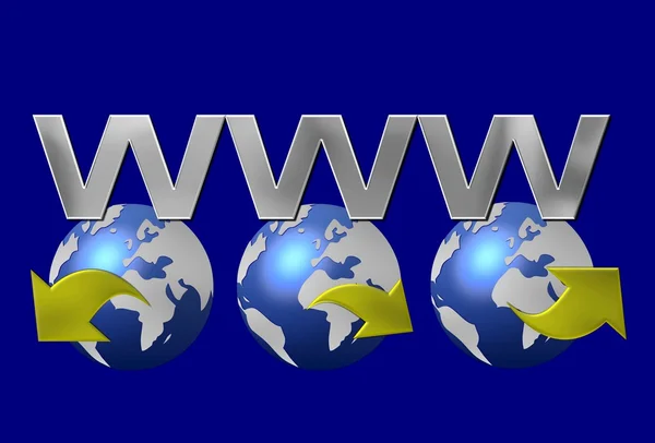 World Wide Web fundo temático — Fotografia de Stock