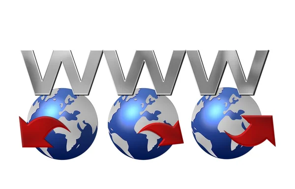 Fondo temático de la World Wide Web — Foto de Stock