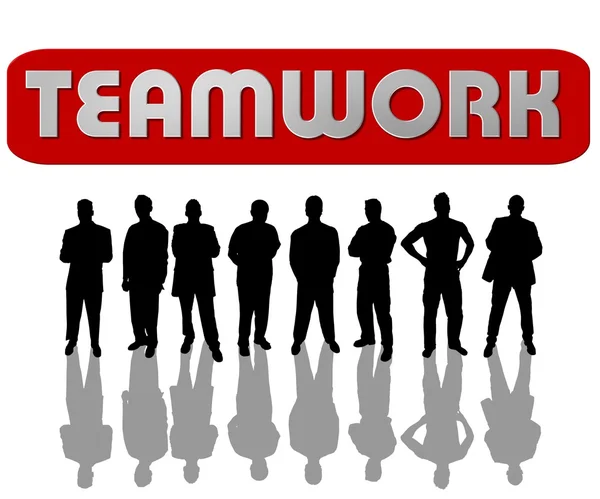 Business Slogan Trabajo en equipo rojo — Foto de Stock