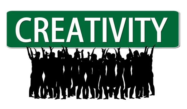 Επιχειρηματικό σύνθημα δημιουργικότητα προτείνονται. — Φωτογραφία Αρχείου