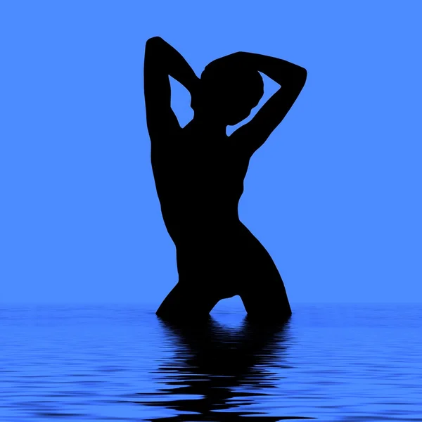 Sexy dziewczyna w wodzie — Zdjęcie stockowe