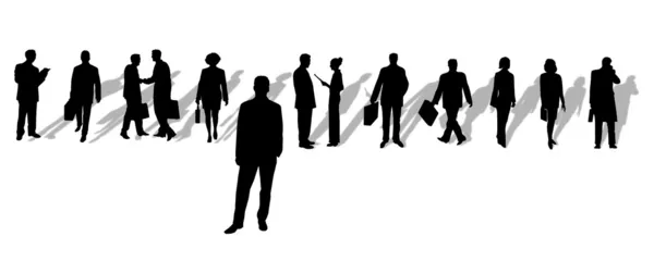 Business Silhouettes — Stock Photo, Image
