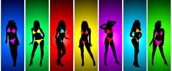 Коллаж девочек Бикини
